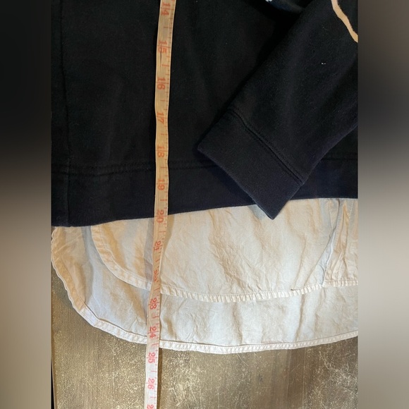 Tommy Hilfiger Long Sleeve Navy Sweater with Faux White Collared Blouse Medium - Picture 6 of 9